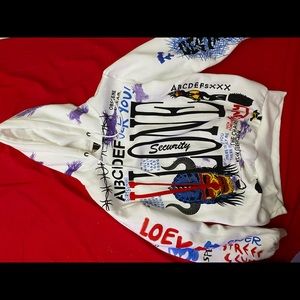 Vlone graffiti hoodie